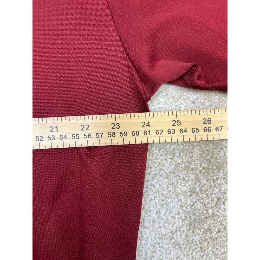 Vtg 90s Classics by Palmland Mens 2XLT Burgundy Collared Pocketed SS Polo Shirt - Picture 7 of 9
